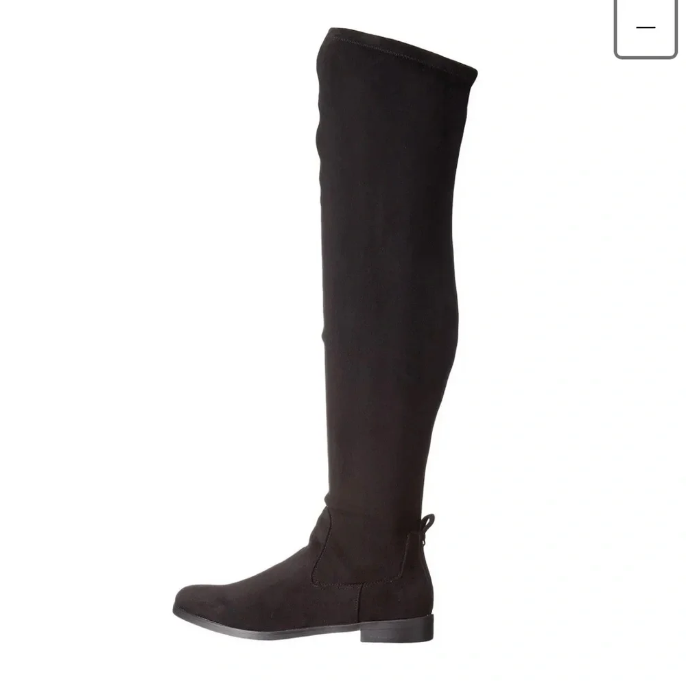 Kenneth Cole Reaction Windy-Y Over the Knee Black Faux Suede Boot- New - Picture 3 of 14